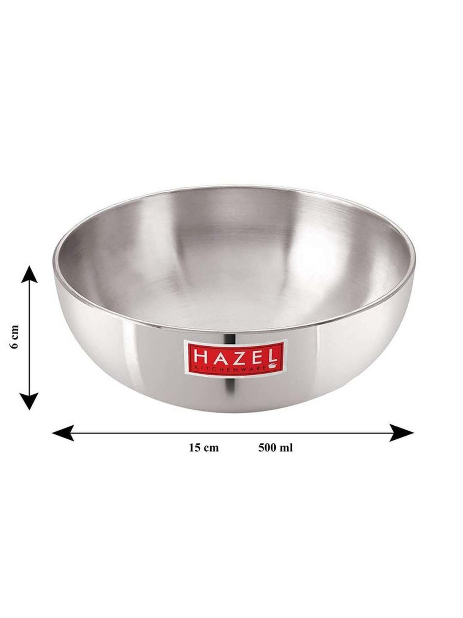 HAZEL Silver Aluminium Tansara Pots Pans (0.6 L)