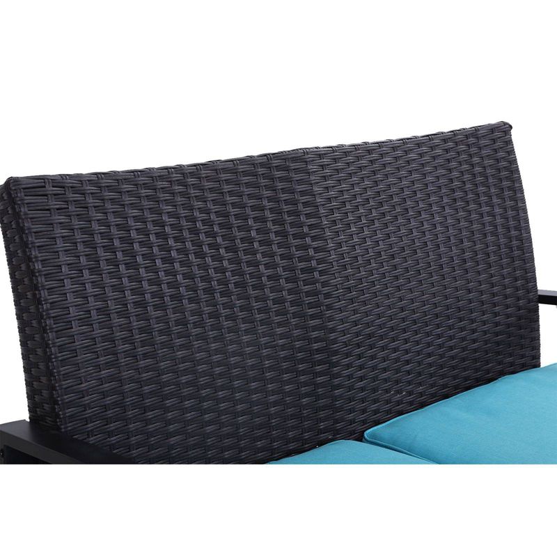 Tahoe Outdoor Three-Seater Sofa - Brown Wicker - Serta