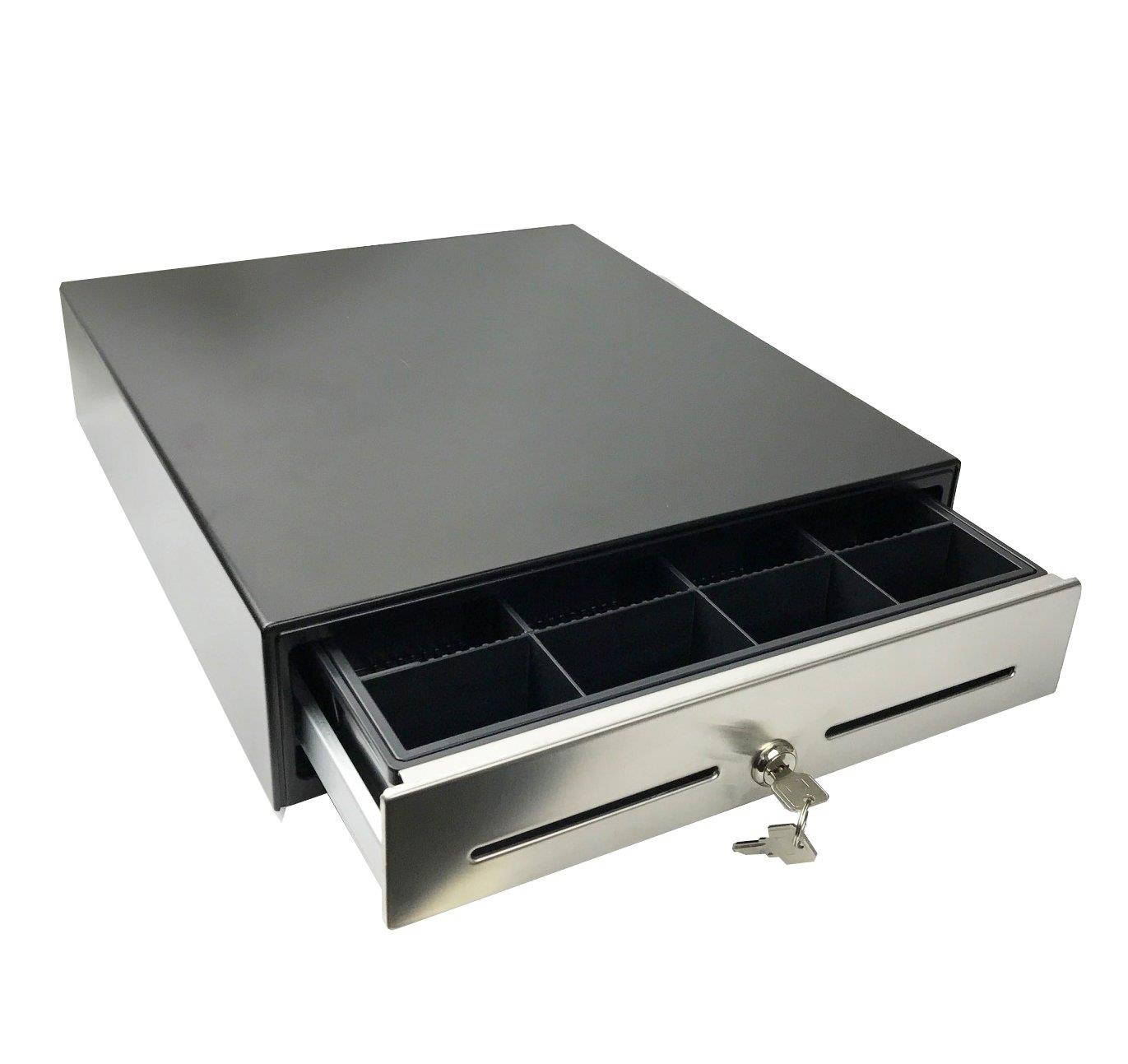 ANGEL POS 14" POS Cash Drawer with Stainless Steel Front Cash Register Till Draw Box