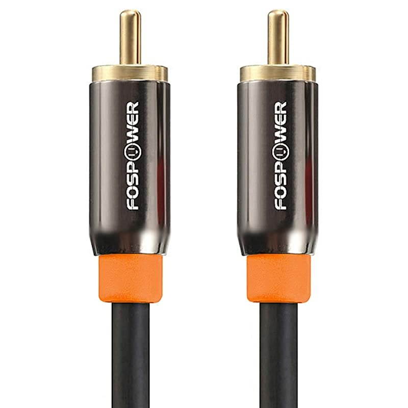 3 Feet) Digital Audio Coaxial Cable [24K Gold Plated Connectors] Premium S/PDIF RCA Male to RCA Male for Home Theater, HDTV, Subwoofer, Hi-Fi Systems