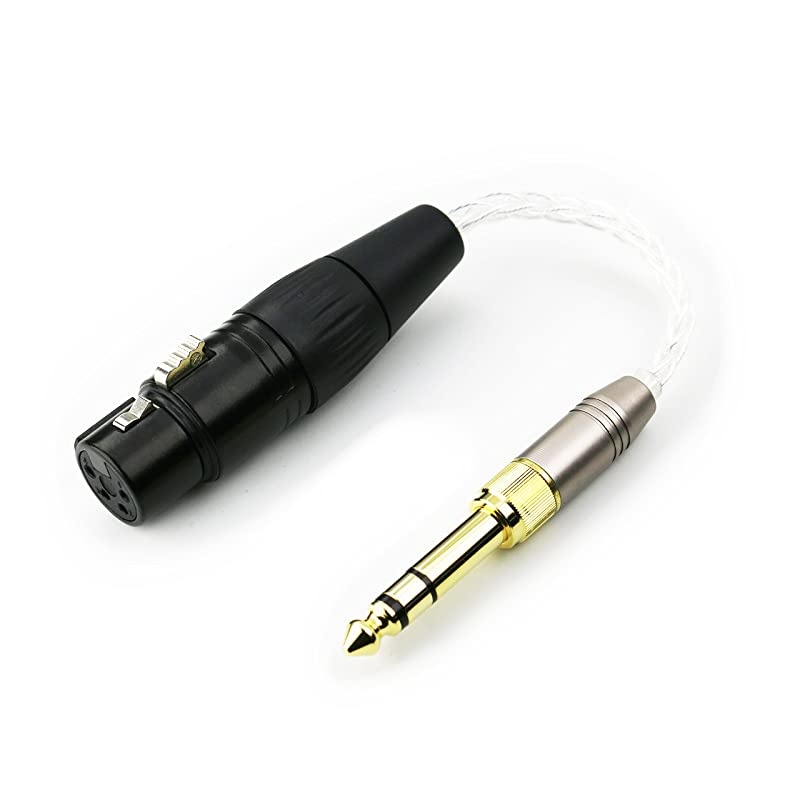 35mm 18 TRS Male 63mm 14 Adapter to 4pin XLR Balanced Female Headphone Audio Adapter Cable