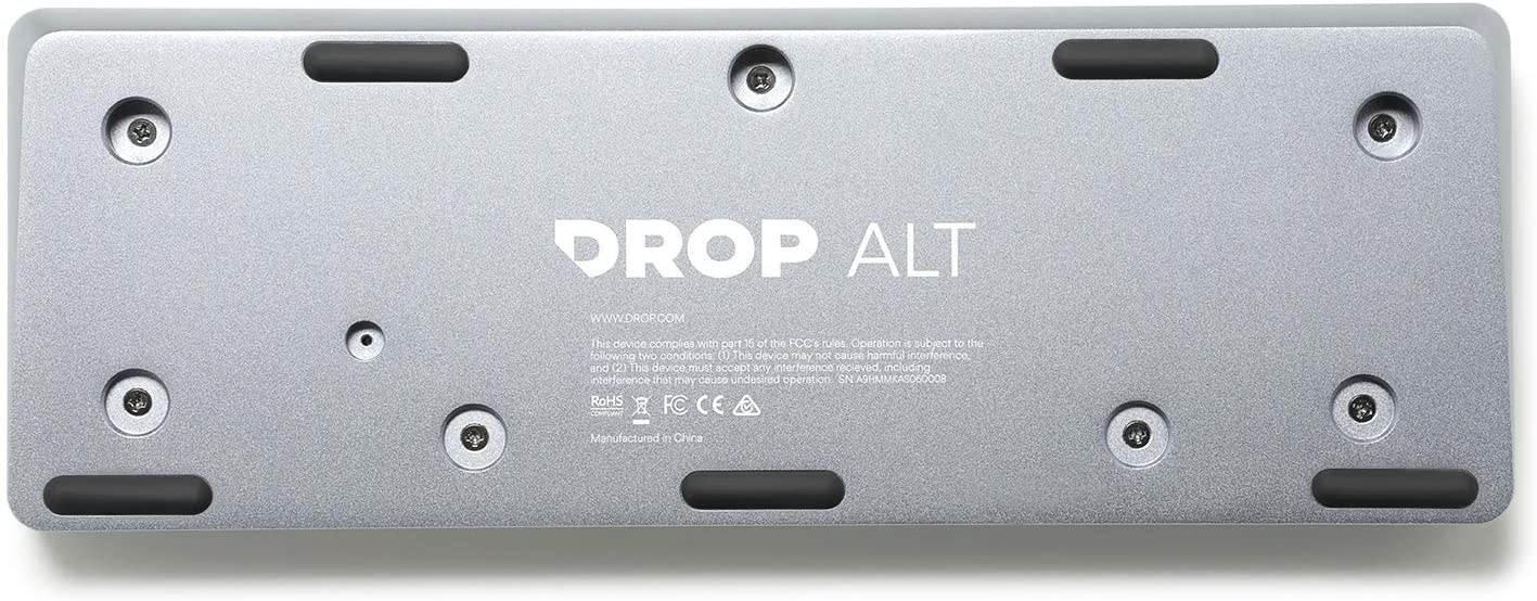 Drop ALT High-Profile Mechanical Keyboard &mdash; 65% (67 Key) Gaming Keyboard, Hot-Swap Switches, Programmable Macros, RGB LED Backlighting, USB-C, Doubleshot PBT, Aluminum Frame (Halo True, Gray)