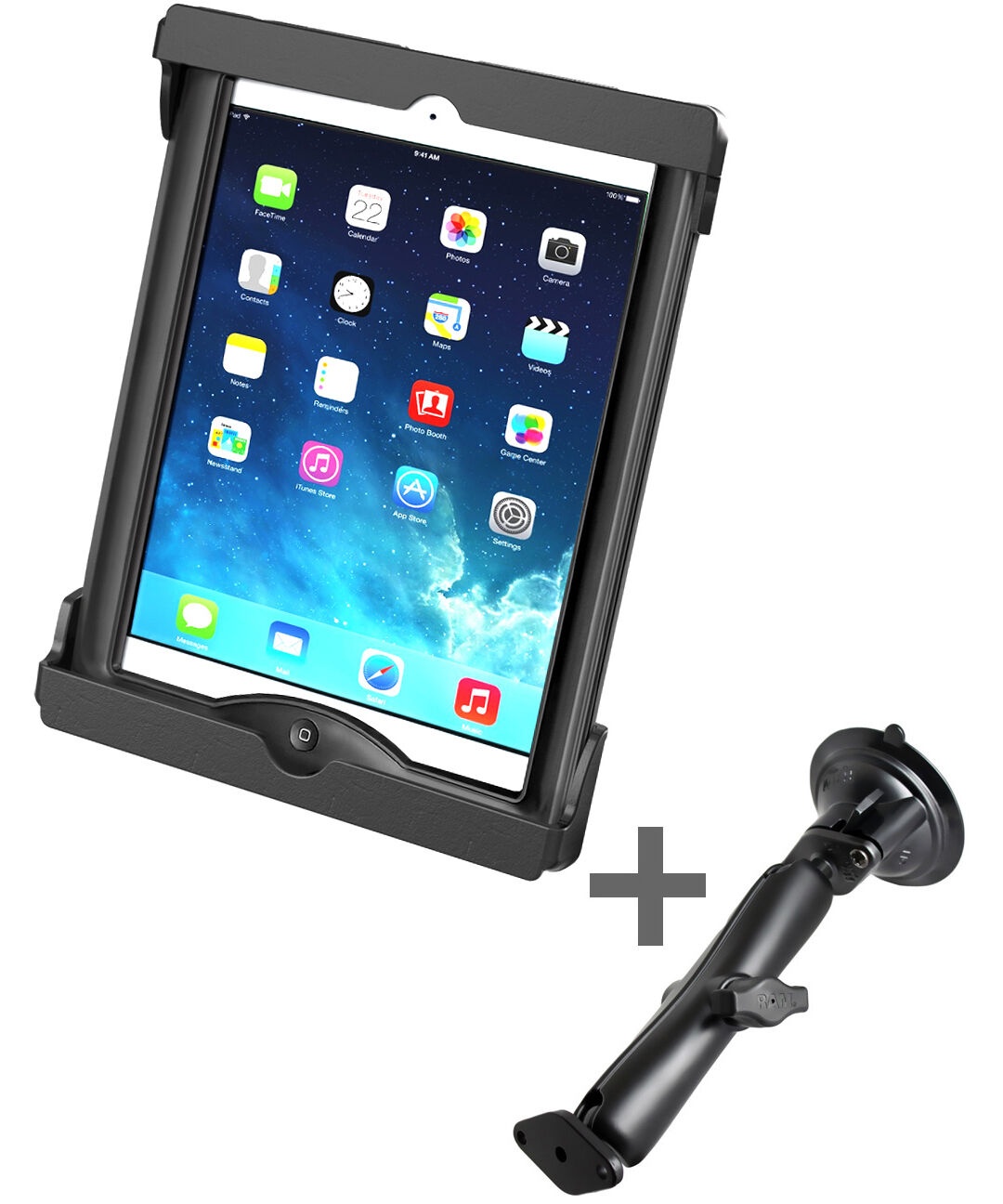 RAM Suction Cup Mount for Galaxy Tab S2 9.7 Tab A 9.7 Tab 10.1, Tab3 10.1 w/Case