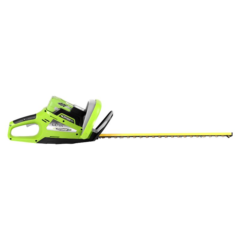 22" 40 Volt, 240 Watts Cordless Lithium Hedge Trimmer - Green - Earthwise