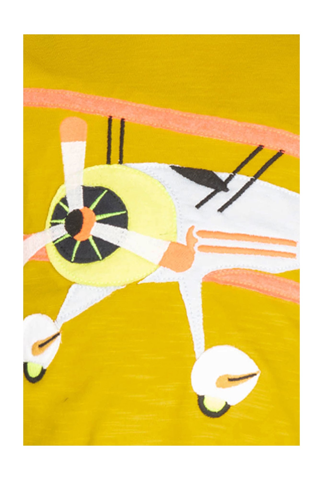 Cherry Crumble By Nitt Hyman Boys Yellow Applique T-Shirt