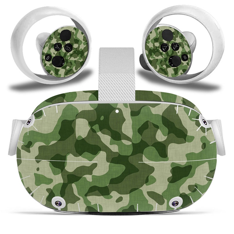 Amify Vinyl Skin Sticker for Oculus Quest 2 VR Headset Controller PVC Decals Cute Cartoon Wrap Cover for Oculus Quest 2 Accessories