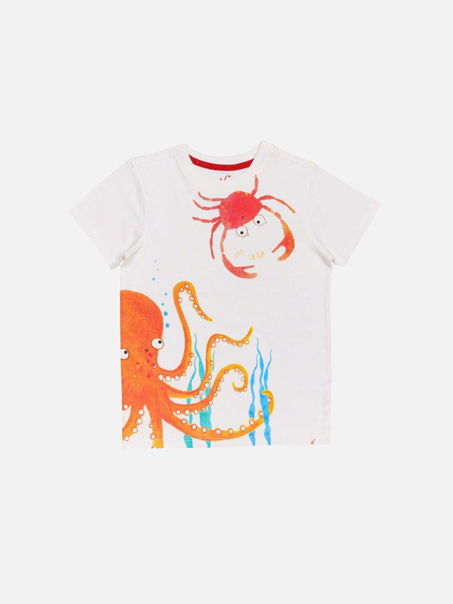 H by Hamleys Kids White Cotton Printed T-Shirt