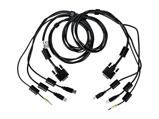 Vertiv Avocent USB Keyboard and Mouse, DVI-D and Audio Cable, 6 ft. with DPP Support for Vertiv Avocent SV and SC Series Switches