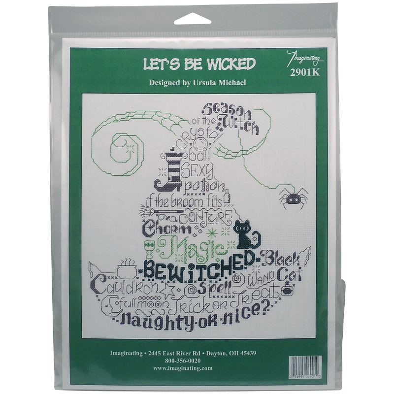 Imaginating Counted Cross Stitch Kit 8.5"X8.75"-Let's Be Wicked (14 Count)