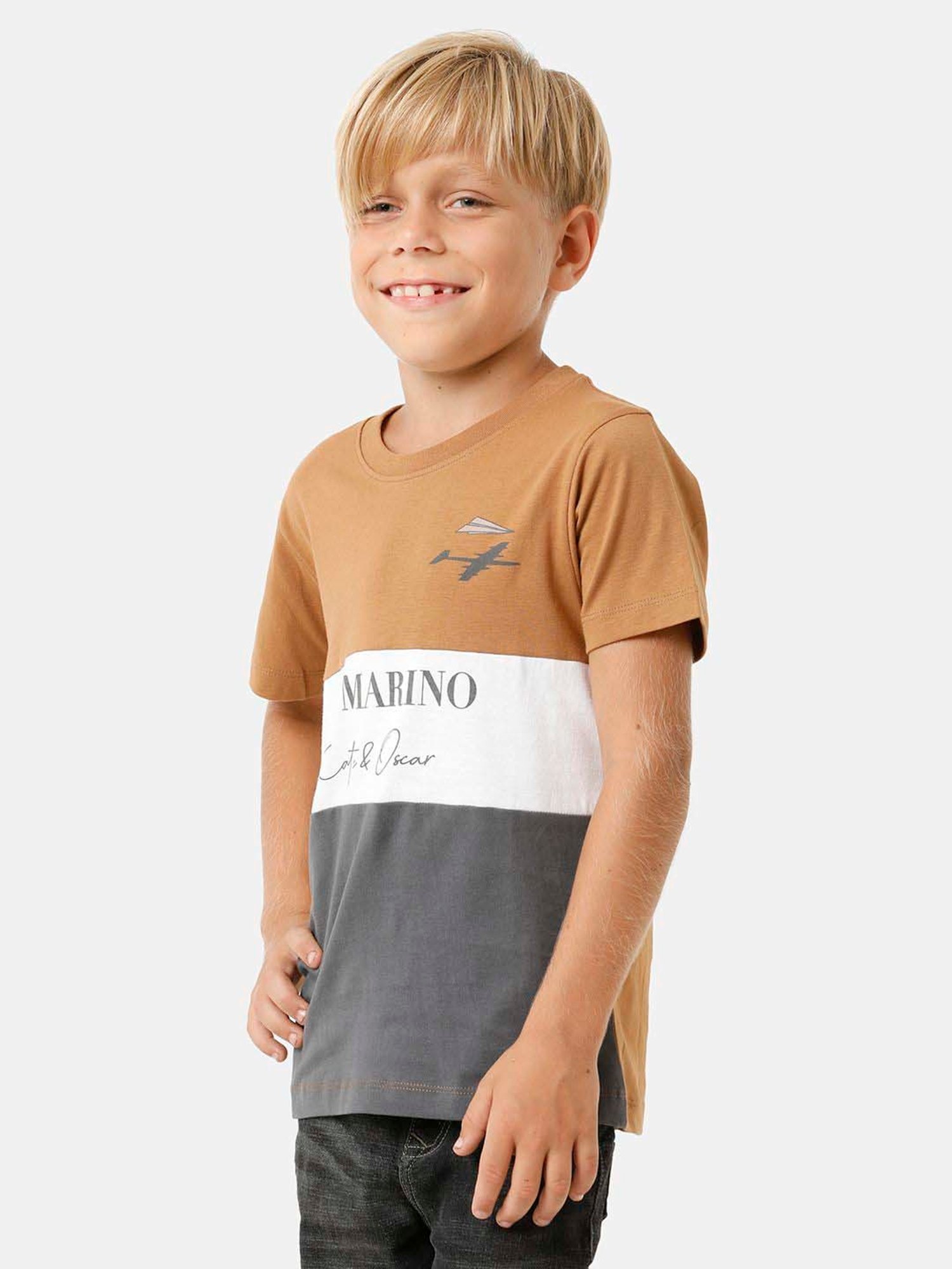 Kate & Oscar Kids Multicolor Cotton Printed T-Shirt