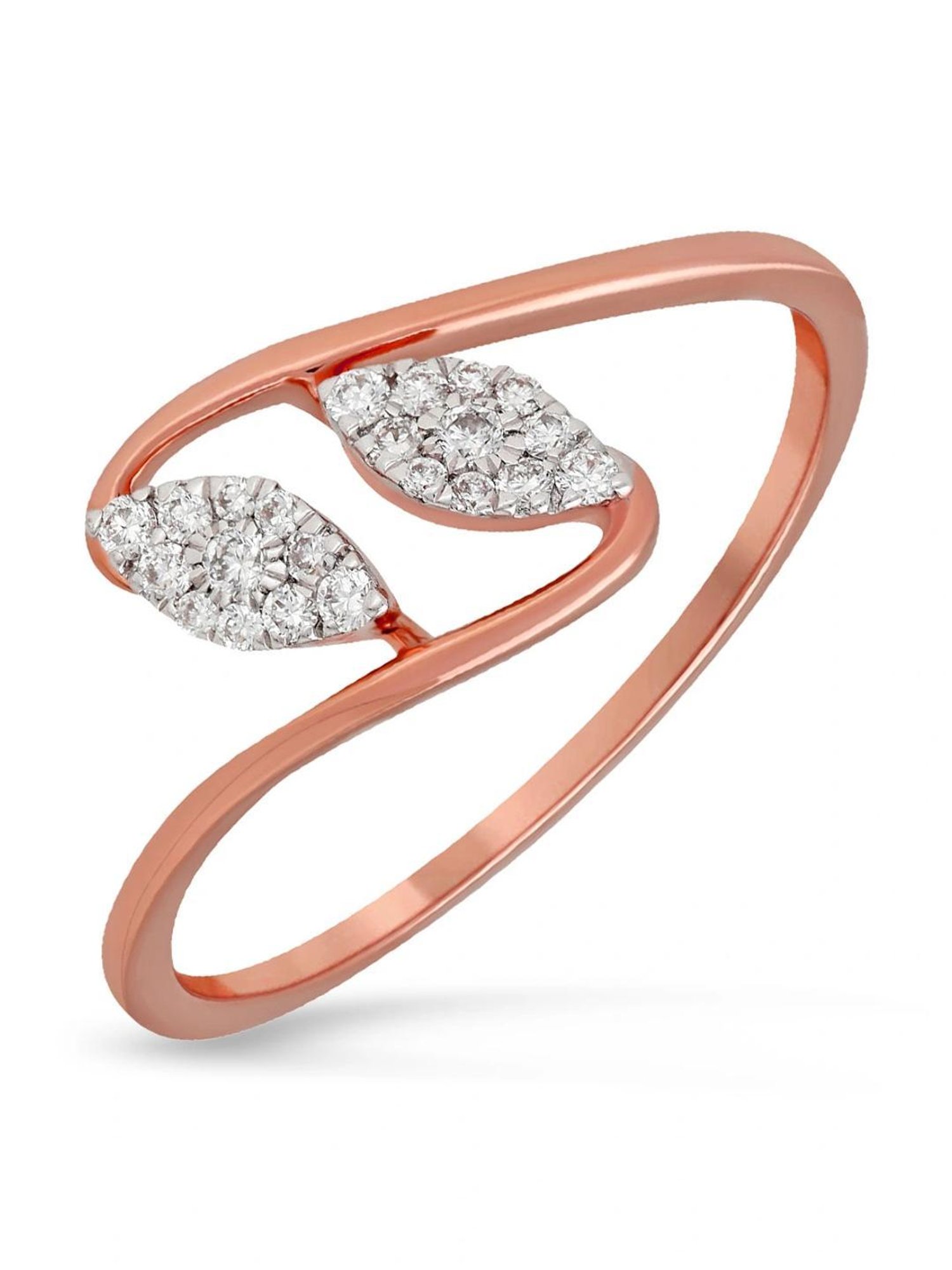 Malabar Gold and Diamonds 18k IGI Certified Diamond Rose Gold Ring for Women