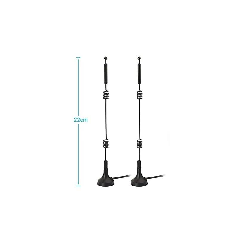 Dual Band WiFi 24GHz 5GHz 58GHz 9dBi Magnetic Base SMA Male Antenna 2Pack for Wireless Vedio Security Camera Surveillance Recorder Truck Trailer Rear View Backup Camera Reversing Monitor
