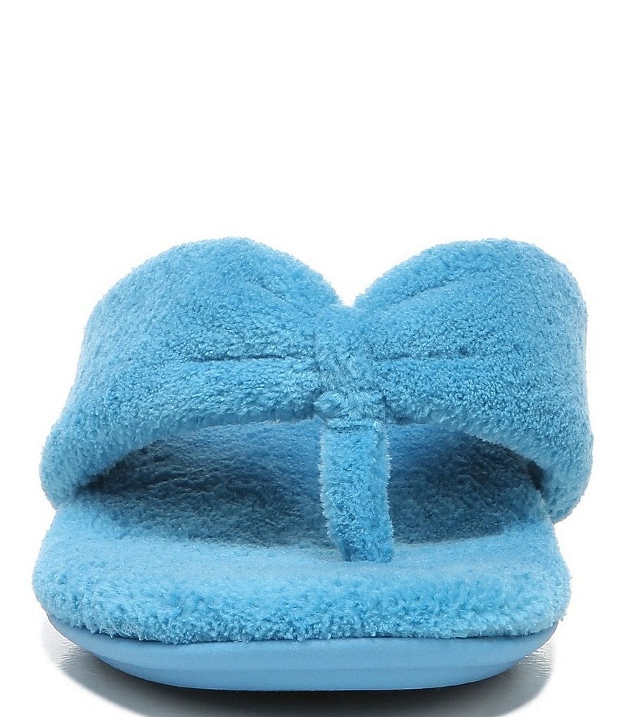 Vionic Lydia Washable Plush Terry Cloth Thong Slippers