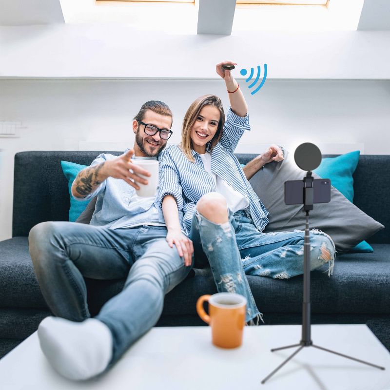 Tzumi ONAIR Halo Stick Pro 5" Ring Light with Extendable 5.5' Tripod - Black