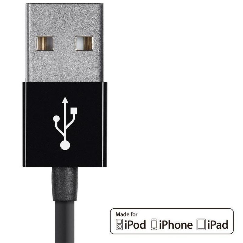 Monoprice Apple MFi Certified Lightning to USB Charge & Sync Cable - 3 Feet - Black | iPhone X, 8, 8 Plus, 7, 7 Plus, 6, 6 Plus, 5S - Select Series