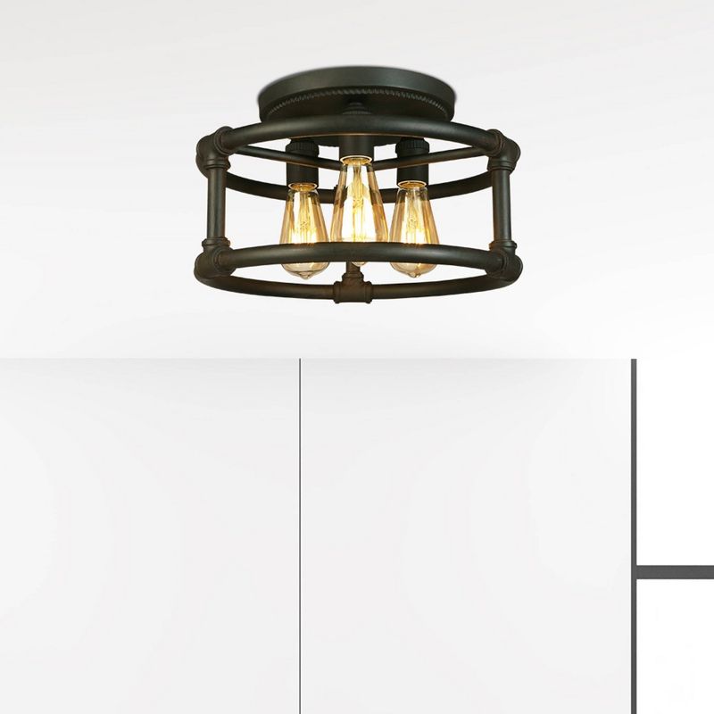 Wymer 3 Light Semi Flush Bronze Dark Brown - EGLO