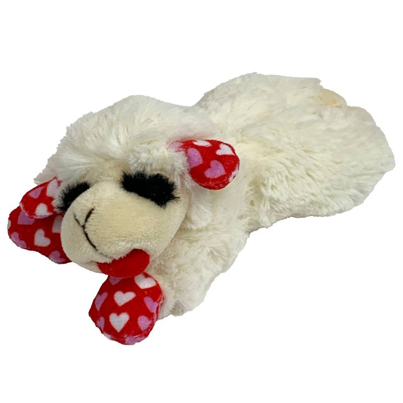 Multipet Valentine Lamb Chop Dog Toy - Red - 6"