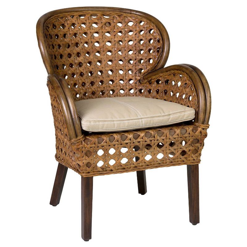 Margherita Rattan Accent Chair Brown - East at Main