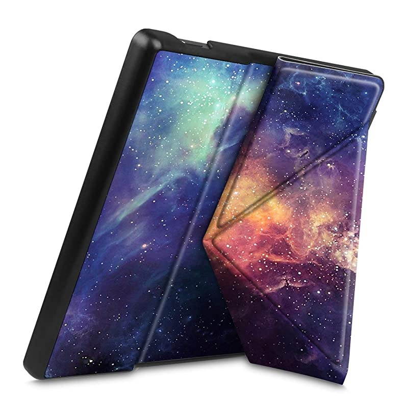 Origami Case for AllNew Kindle Oasis 10th Generation 2019 Release and 9th Generation 2017 Release Slim Fit Stand Cover Support Hands Free Reading with Auto Wake Sleep Galaxy