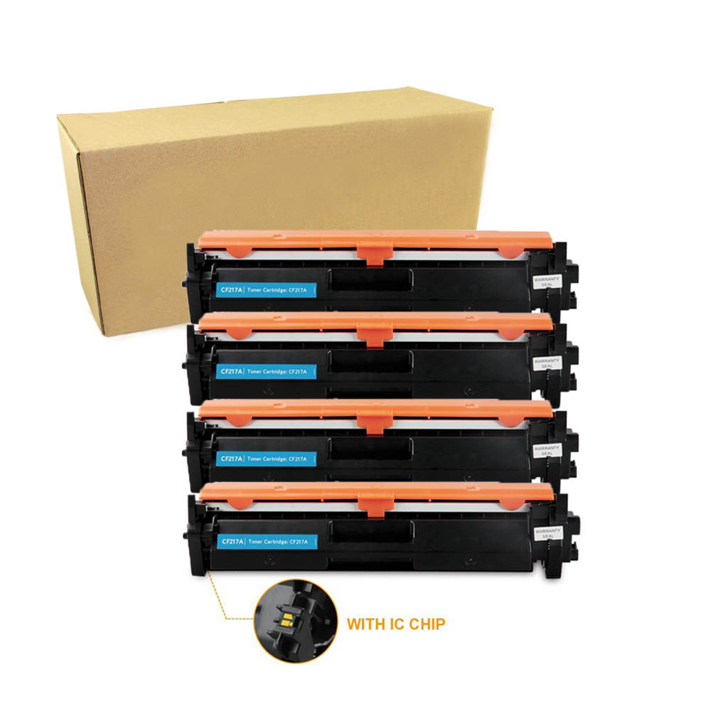 4 Packs Compatible Replacement for HP 17A CF217A Toner Cartridge With Chip - for use in HP LaserJet Pro M102w, LaserJet Pro MFP M130fn, M130fw, M130nw, M130a Printers