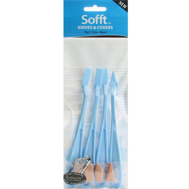 PanPastel Sofft Knives W/8 Covers-#1 Round, #2 Flat, #3 Oval & #4 Point