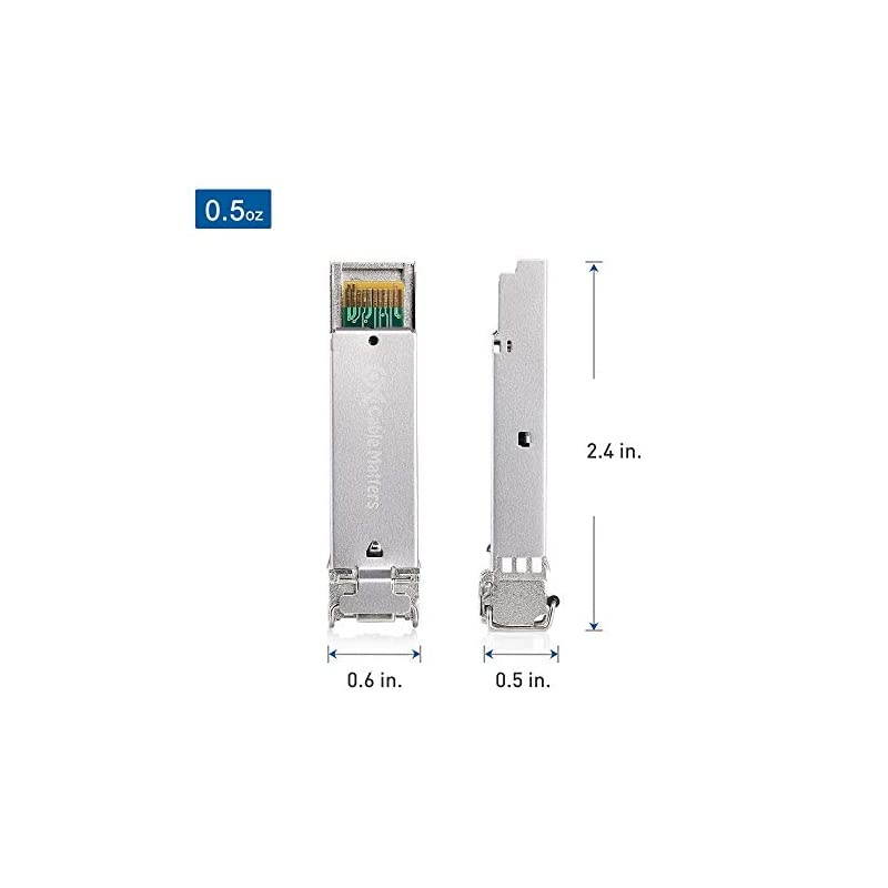 2Pack 1000BASESX SFP to LC Multi Mode 1G Fiber Transceiver Modular for Cisco Ubiquiti TPLink Huawei Mikrotik Netgear and Supermicro Equipment
