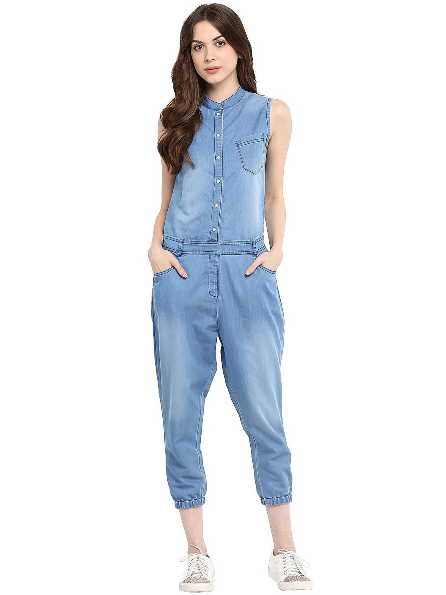 StyleStone Blue Midi Jumpsuit