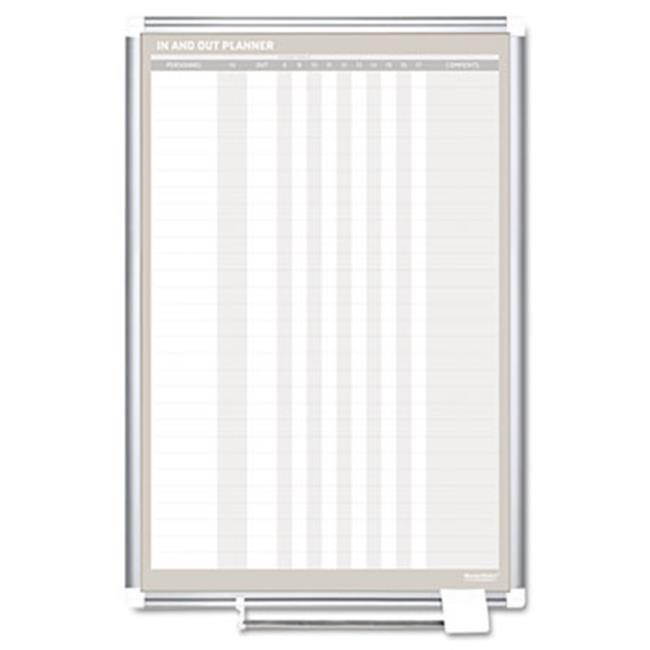 MasterVision GA02109830 In-Out Magnetic Dry Erase Board, 24X36, Silver Frame