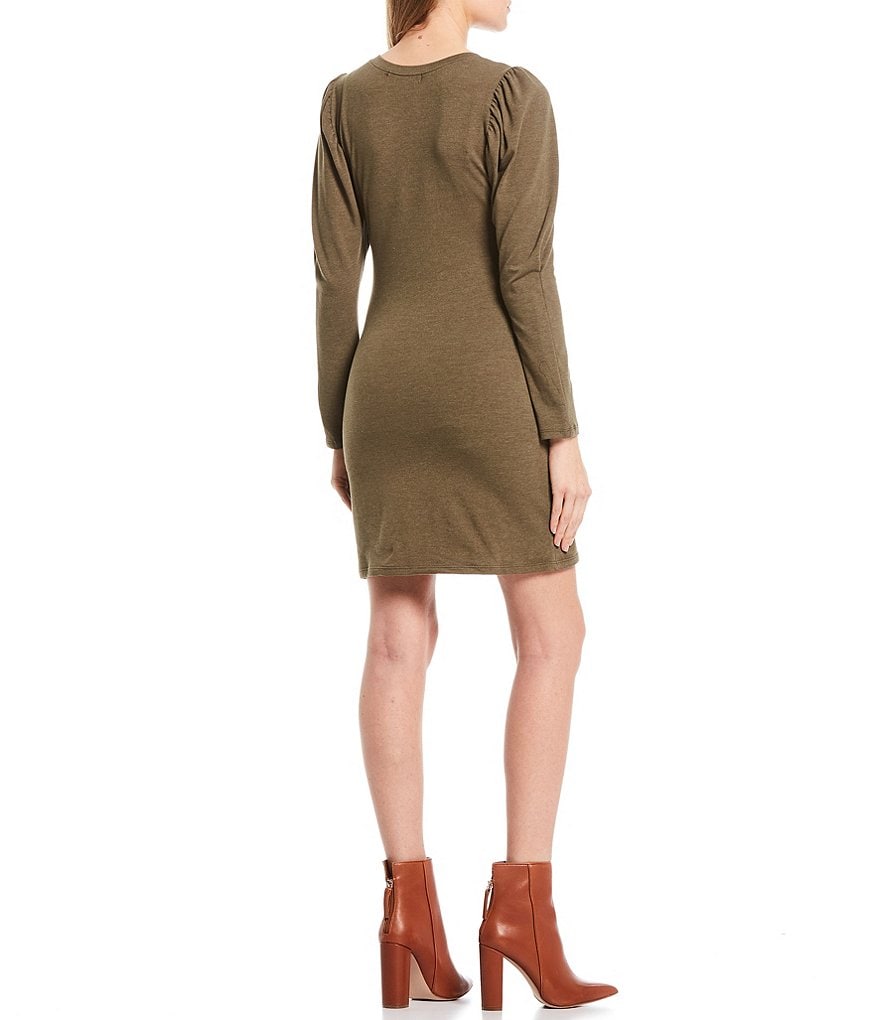 Good Luck Gem Puff Sleeve Shift Dress