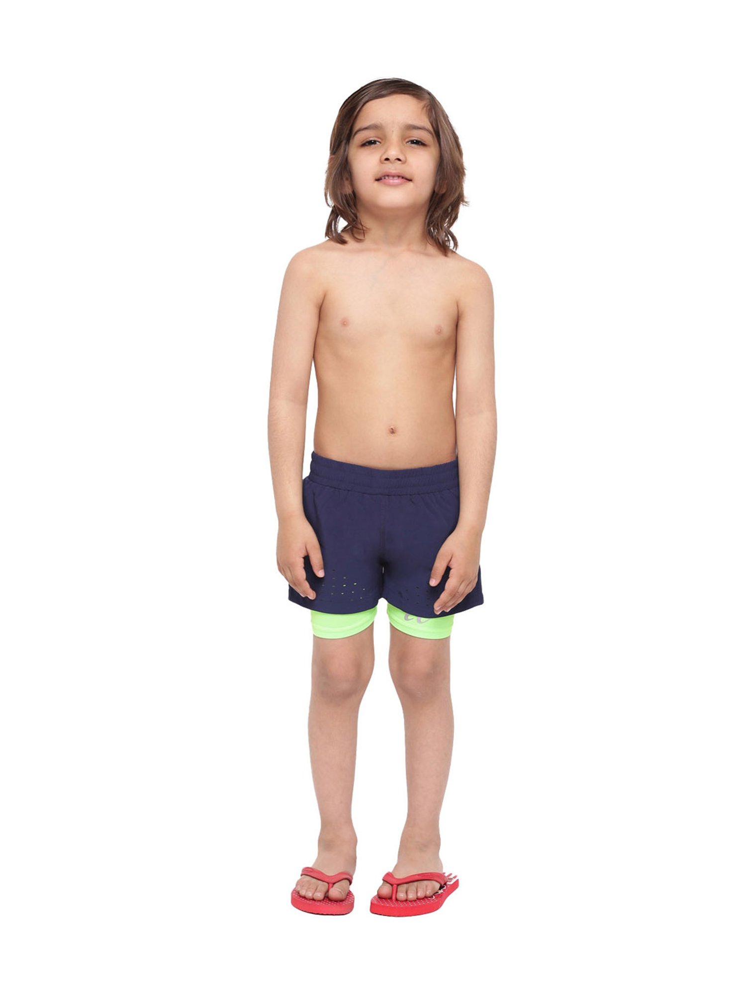 IO Kids Blue Solid Jammers