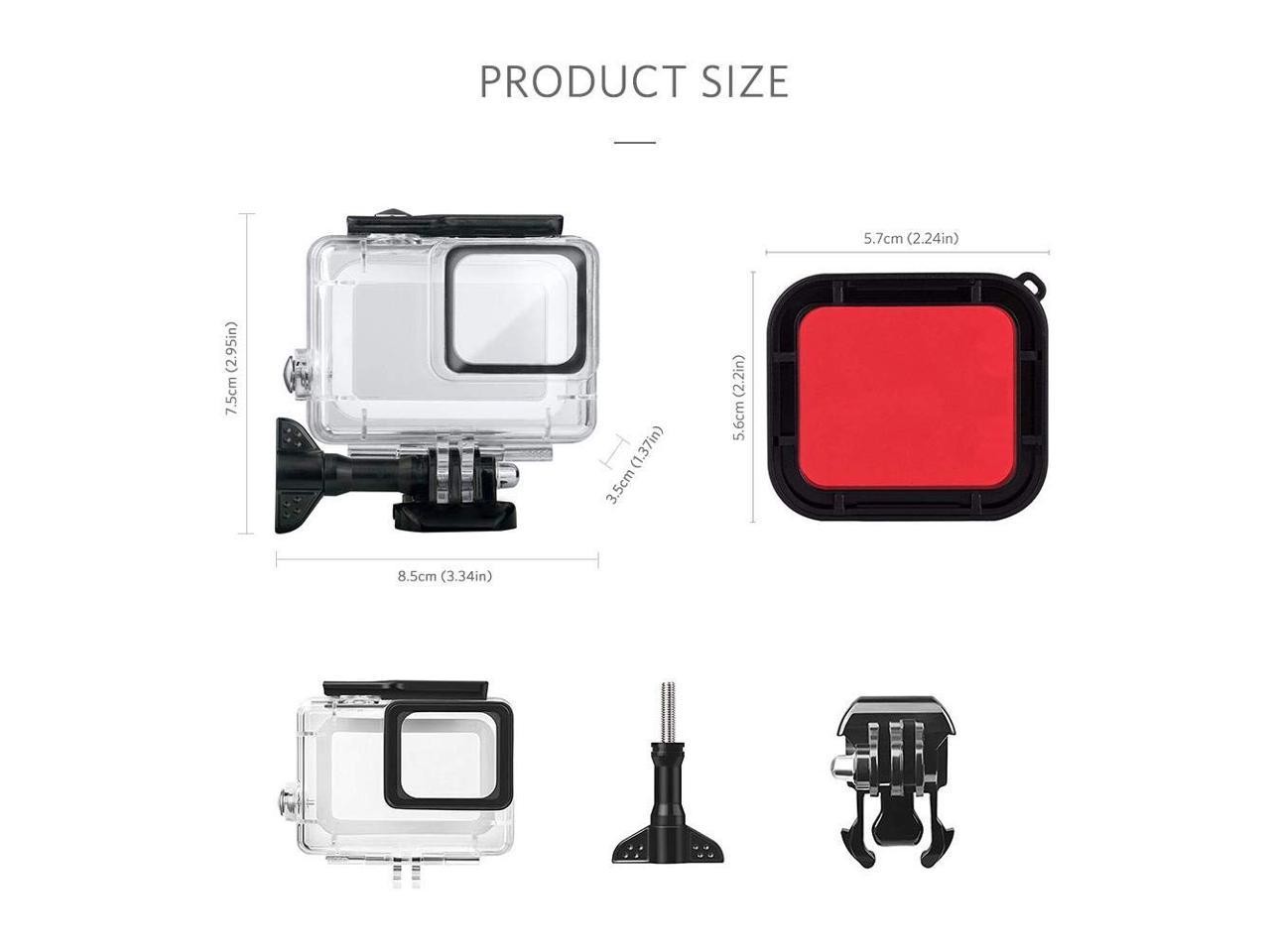Case Housing Waterproof Case for Gopro Hero 7 Black Gopro Hero 5 Gopro Hero 6 Gopro Hero 2018 Action Camera Waterproof 147ft(45Meters)