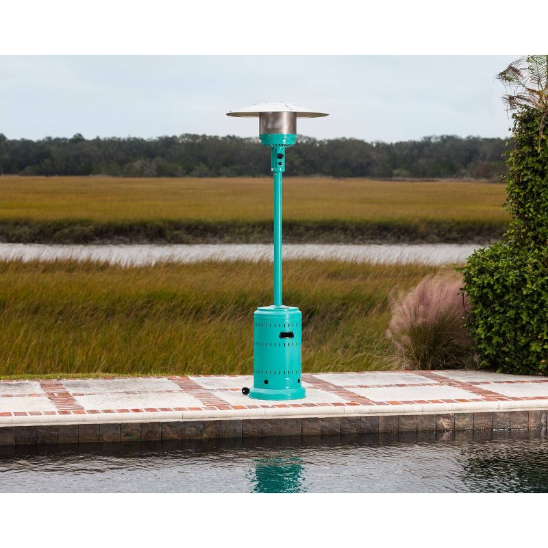 Aqua Blue Powder Coated Patio Heater - Fire Sense
