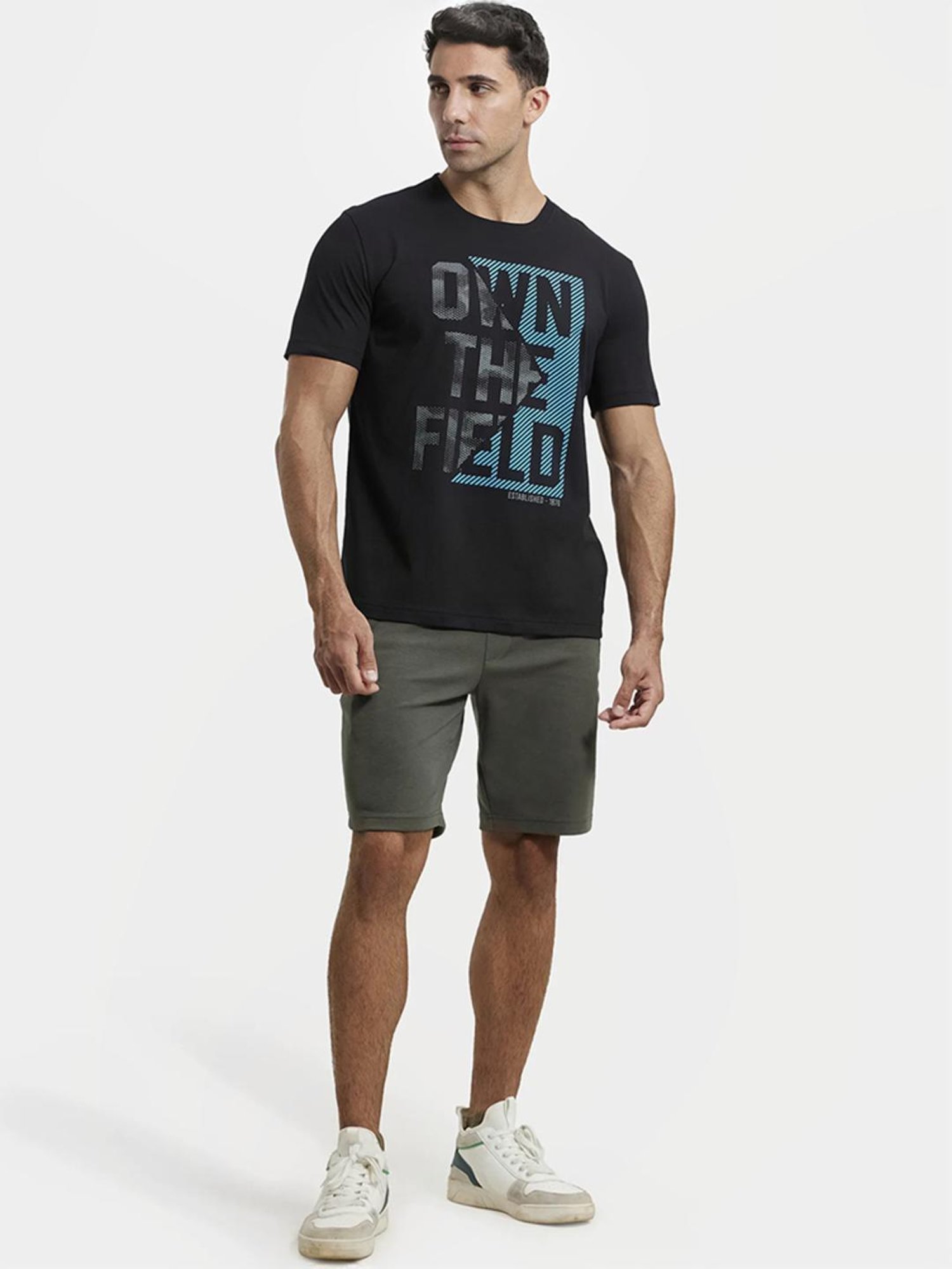 Jockey 2718 Men's Super Combed Cotton Rich Graphic Printed Round Neck T-Shirt (Prints May Vary)