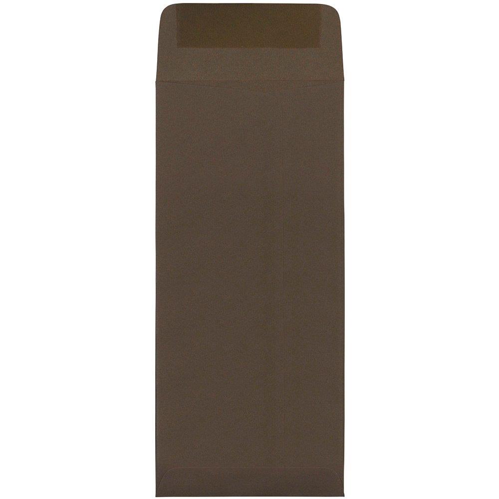 JAM PAPER #10 Policy Business Premium Envelopes - 4 1/8 x 9 1/2 - Chocolate Brown Recycled - 25/Pack