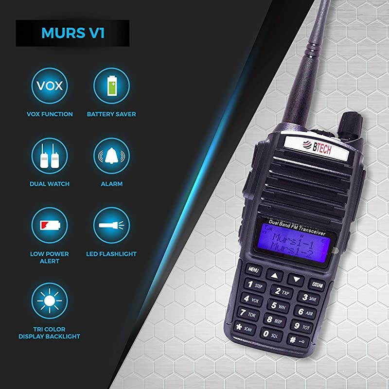MURSV1 MURS TwoWay Radio License Free TwoWay Radio for Manufacturing Retail Personal and Business