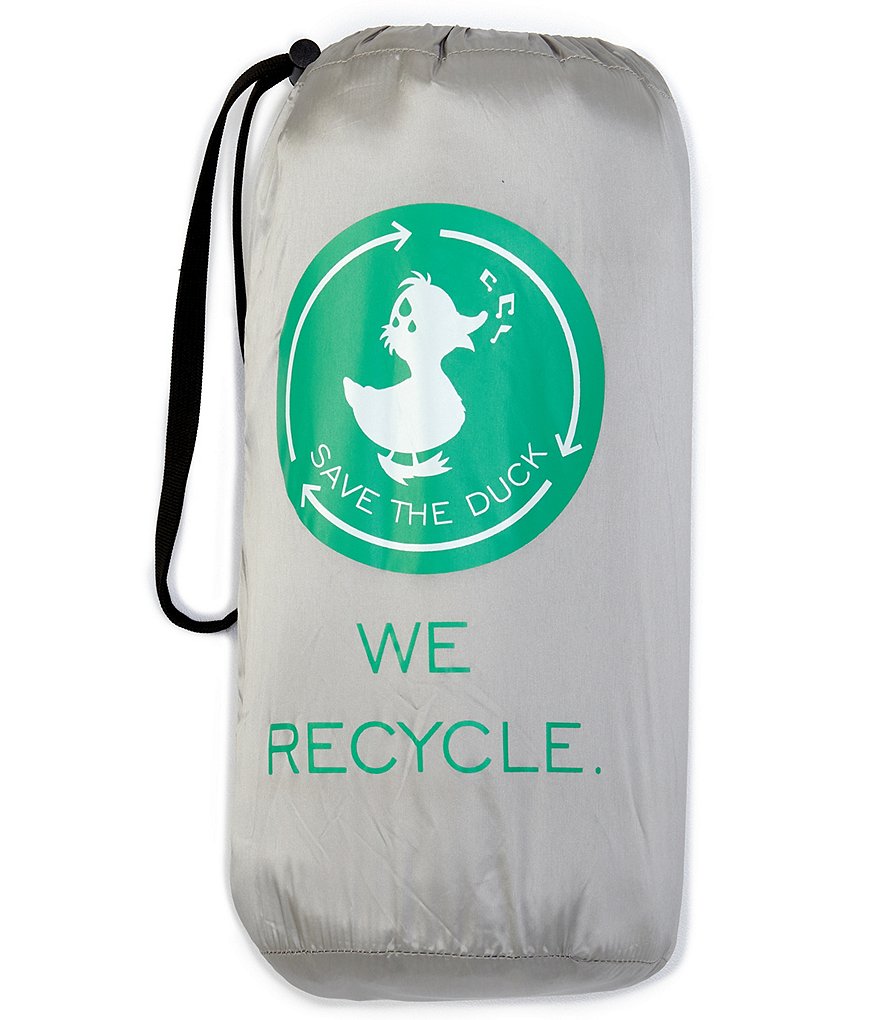 Save the Duck Stella Packable Long Sleeve Hooded Rain Jacket