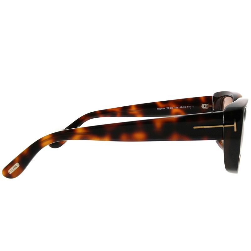 Tom Ford Raphael  52E Unisex Rectangle Sunglasses Dark Havana 52mm