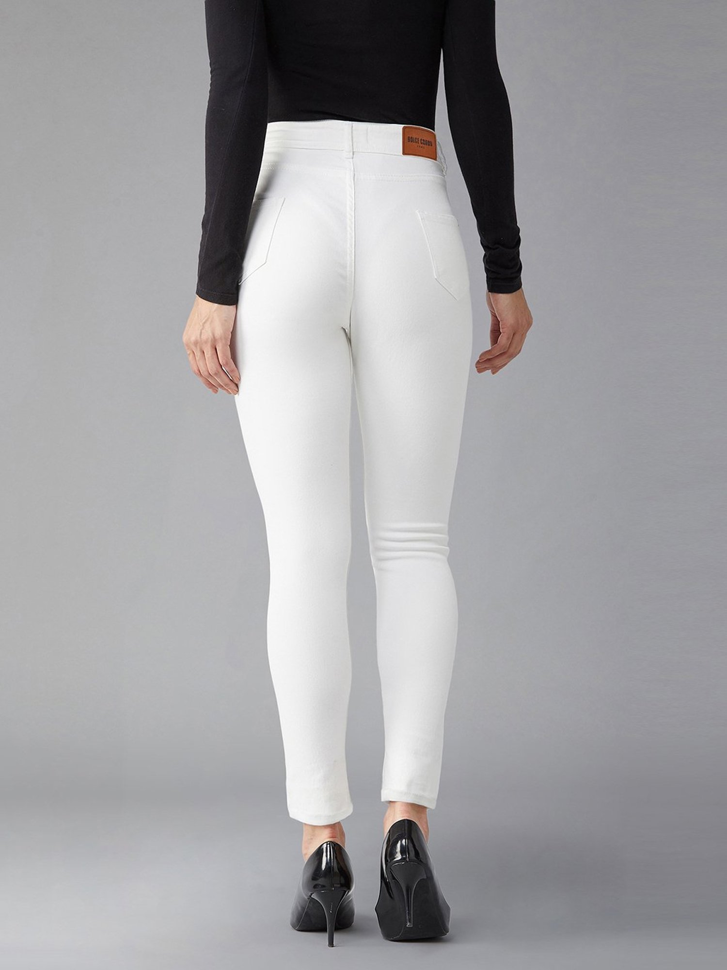 DOLCE CRUDO White Skinny Fit Jeans