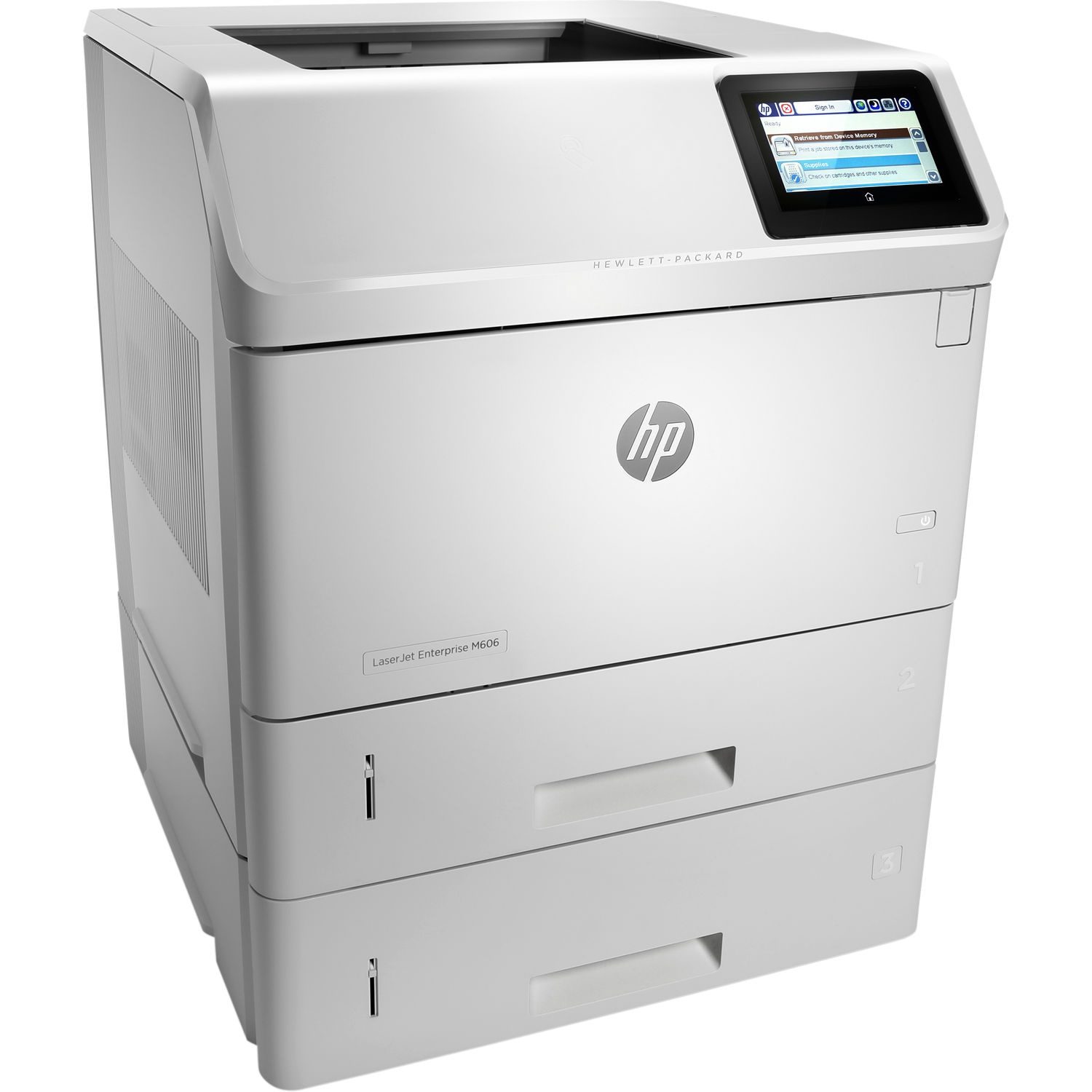 HP LaserJet Enterprise M606X Duplex-Network Laser Printer With Extra Paper Feeder (E6B73A#BGJ)