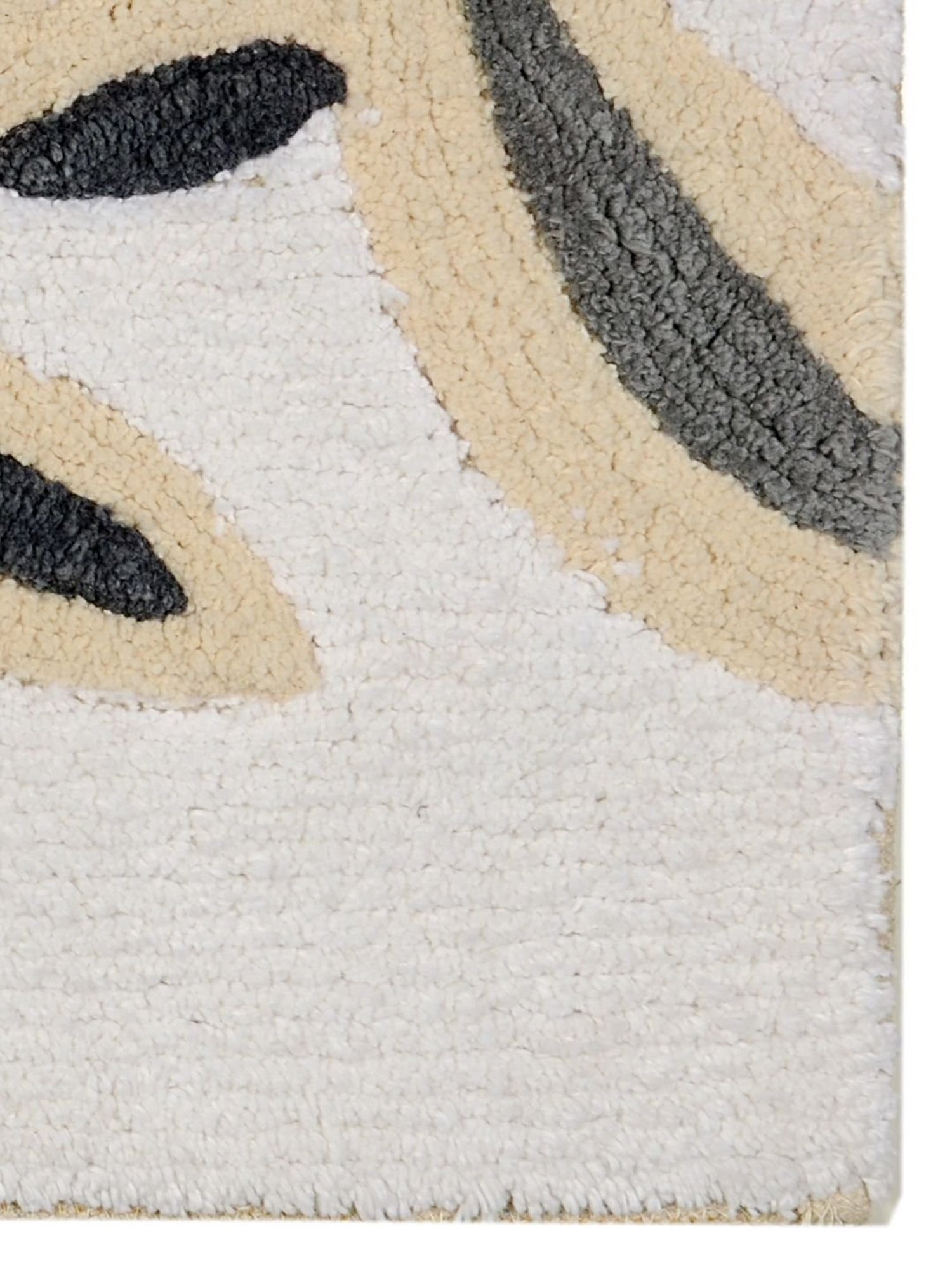 Saral Home Grey Cotton Floral Bath Mat 50X80 cm