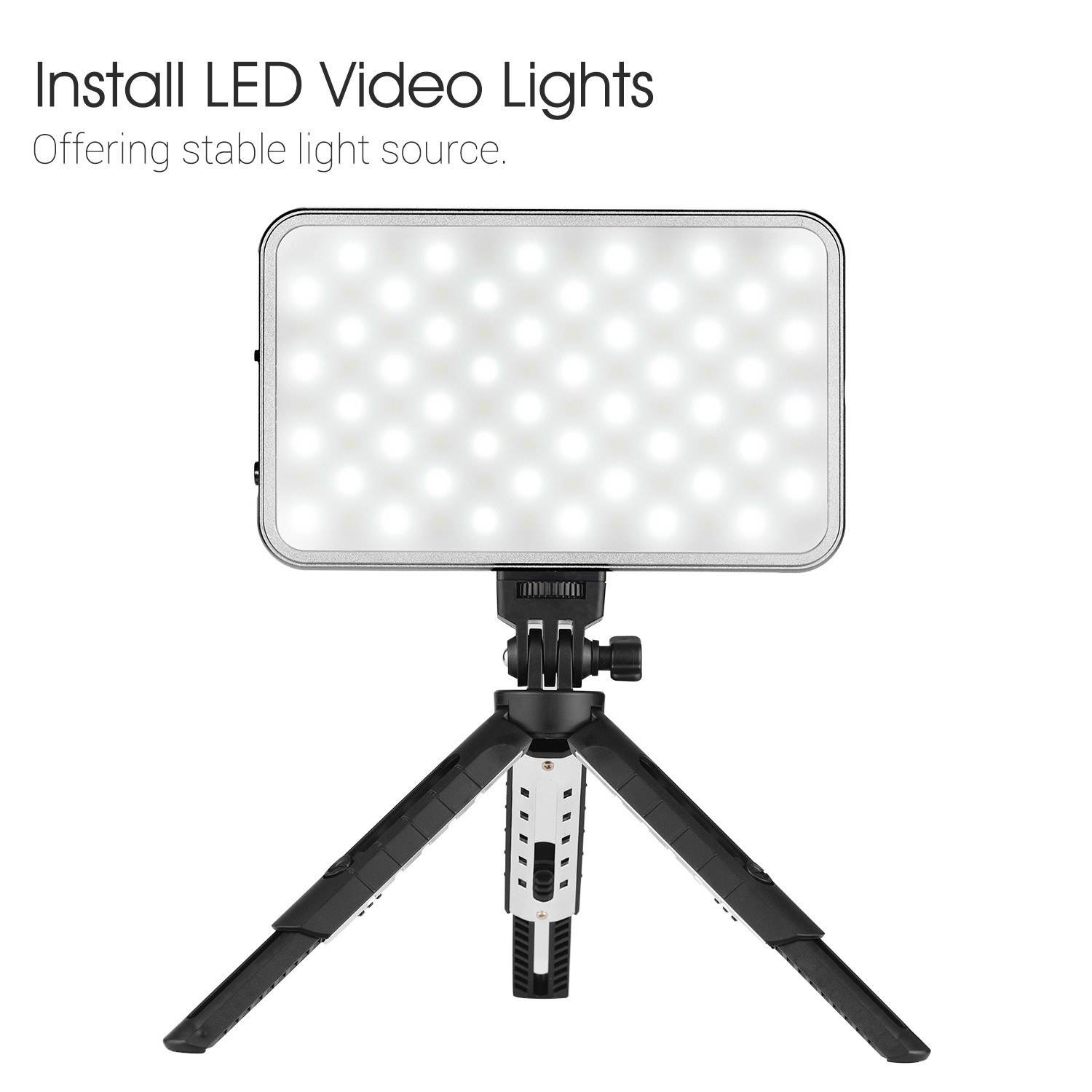 Mini Tabletop Tripod Folding Stand with 1/4inch Mounting Screw 5 Levels Adjustable for DSLR Mirrorless Camera