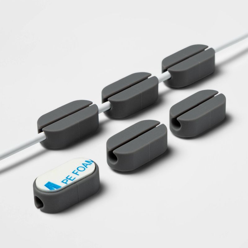 heyday™ Pill Clip Cable Management 6pk - Cool Gray