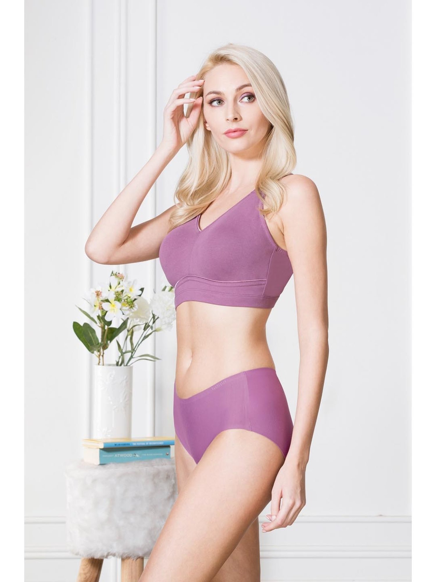 Tweens Peach & Green Non Padded Bra (Pack Of 2)