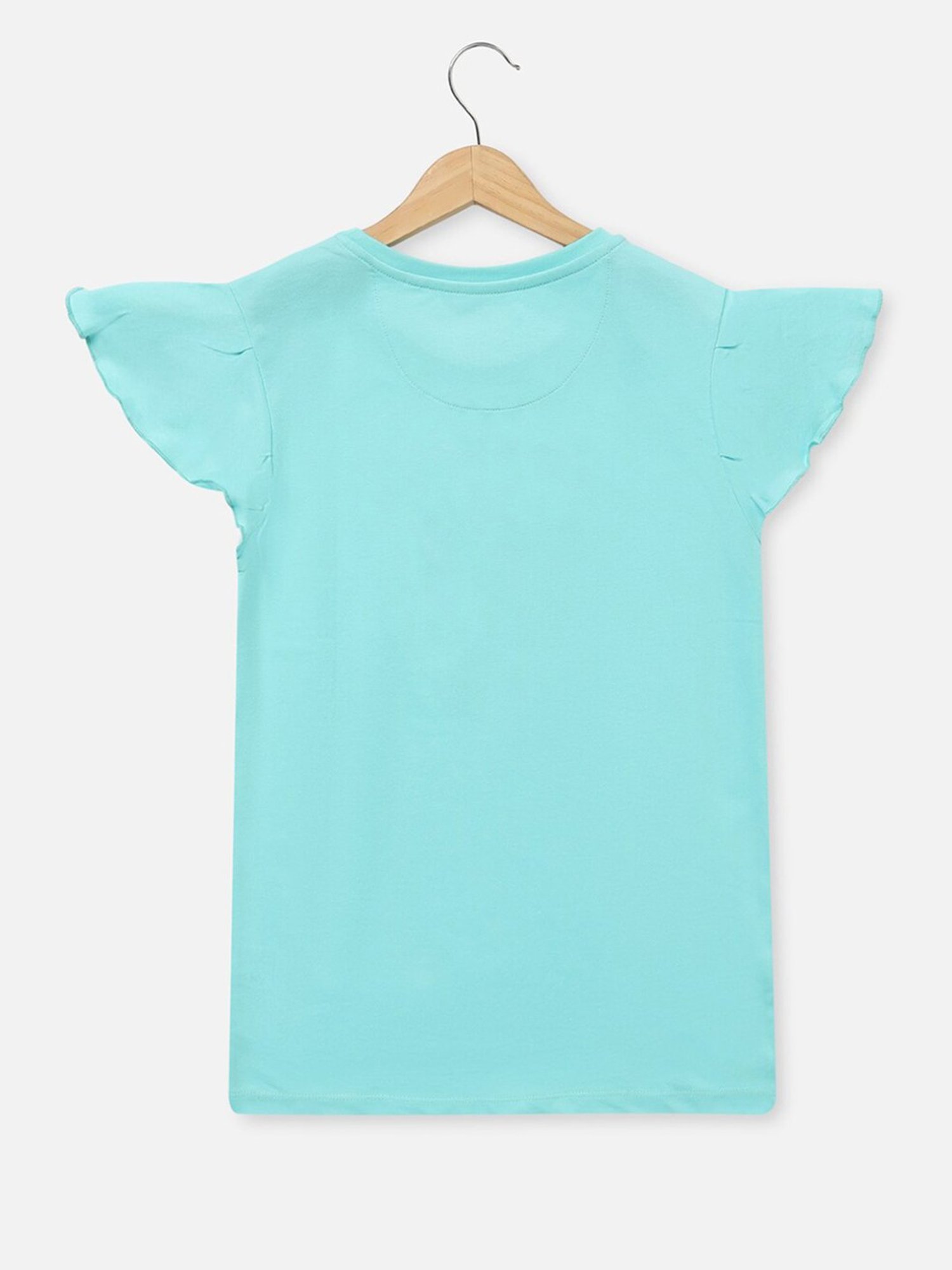 Kidsville Green Cotton Printed T-Shirt