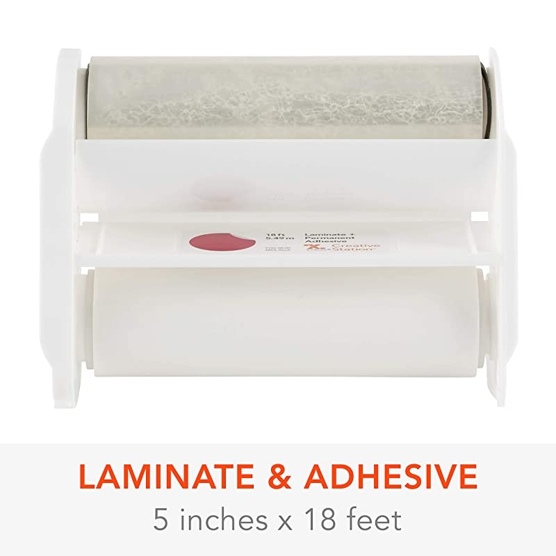 Laminate / Adhesive Refill for Creative Station Lite, 5" x 18', Refill Cartridge for Label Maker, Laminator Machine, Scrapbooking & Craft, Home Office & Home School Supplies (5102-08-00ML)