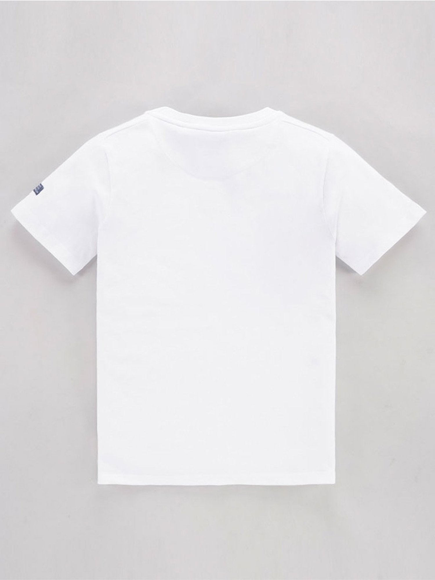 Edheads Boys White Cotton Printed T-Shirt