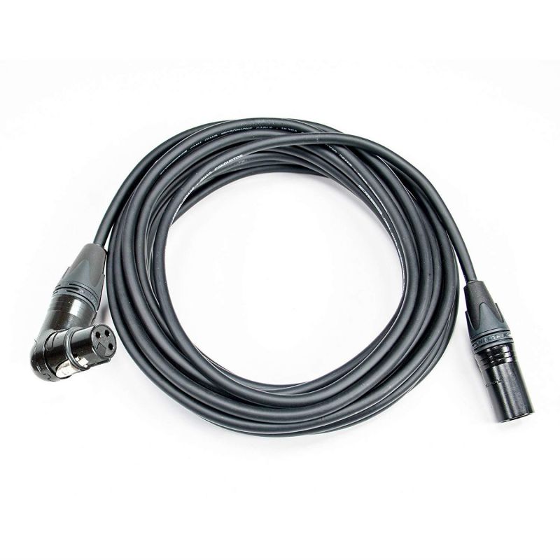 Elite Core CSM4-RAFN-10 | XLR Male to XLR Right Angle Female 10 Feet Mic Cable Black