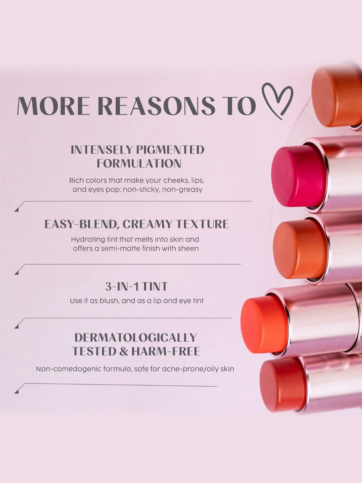 House of Makeup Dab N Glow Easy-Blend Lip + Cheek Tint Burnt Rose - 8 gm