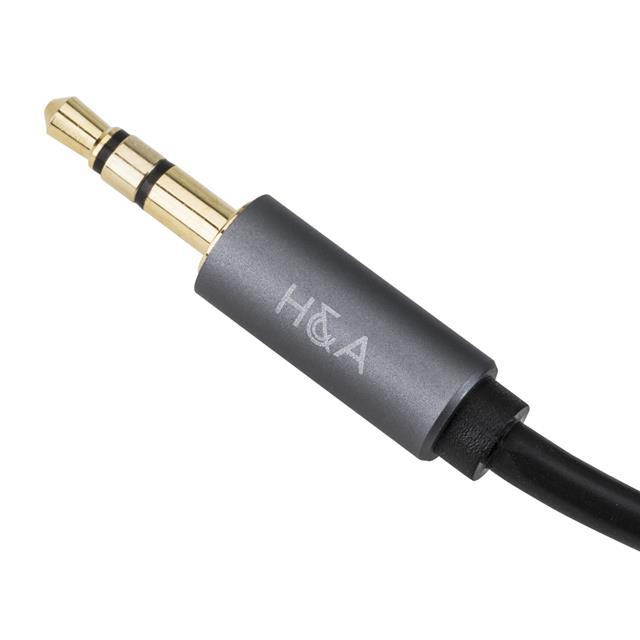 H&A Stereo Mini Male to Stereo Mini Male Auxilary Cable (Gold Series) 25'