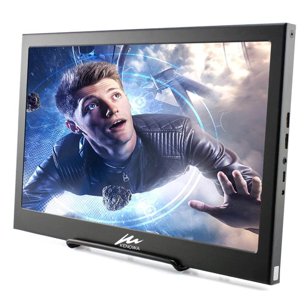 15.6 Inch IPS Gaming Monitor 1920x1080 HD slim Portable Monitor with HDMI Audio Output USB Powered Built-in Speaker For PS4/3